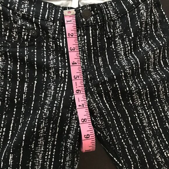 Rag & Bone Jean Black/White Barcode Print Stretch Leggings - Size 24 - NWT - Picture 6 of 12